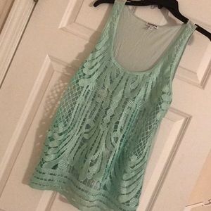 Express light green tank top